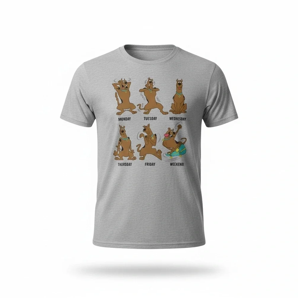 Unisex Scooby Doo Gray getting ready for the weekend T-Shirt